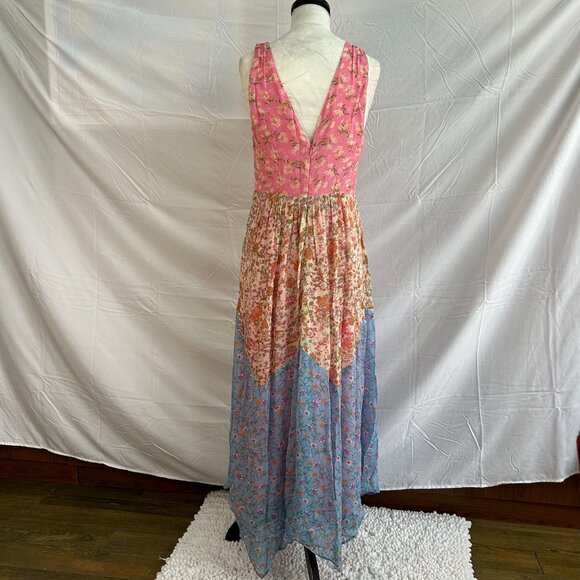 Ramy Brook Isabel Floral Handkerchief Dress Horizon Rose Pink Combo, 6 - Picture 9 of 13